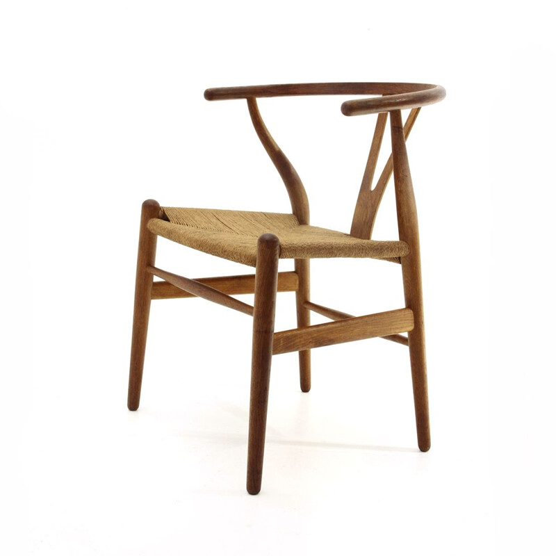 Vintage Wishbone Stuhl aus Durmast von Hans Wegner für Carl Hansen