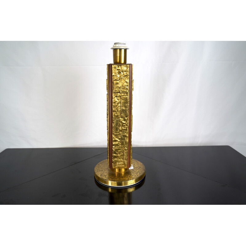 Vintage Angelo Brotto Brass Table Lamp for Esperia Italy 1970s
