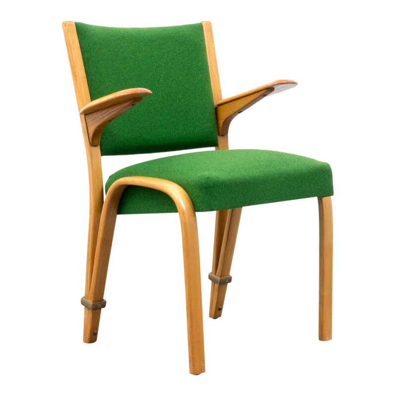 Green vintage armchair STEINER - 1940s 