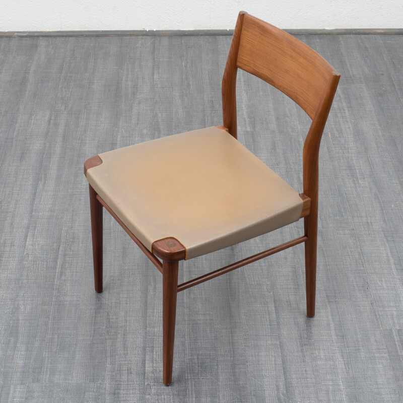 Suite de quatre chaises Wilkhahn en bois afromasia, Georg LEOWALD - 1955