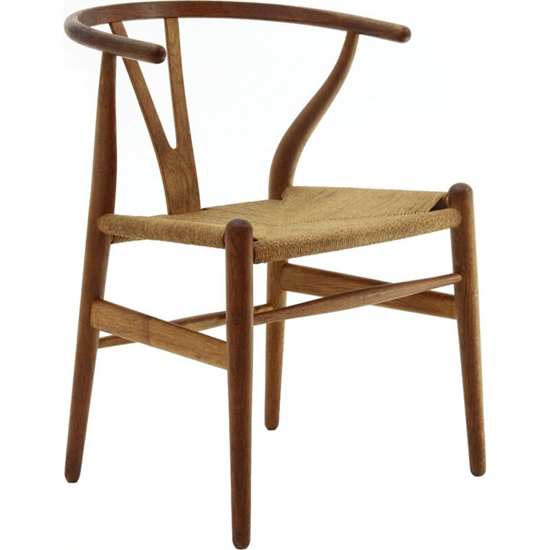 Vintage Wishbone durmast chair by Hans Wegner for Carl Hansen & Son 1960