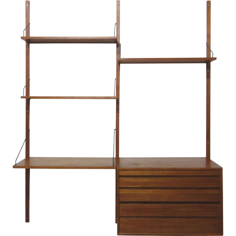 Vintage teak Cadovius Poul wall unit for Cado Denmark 1960s