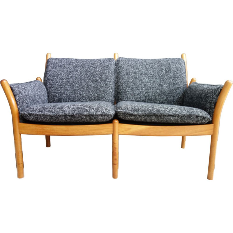 Vintage Two seat sofa by illum wikkelso for cfc silkeborg 1960s
