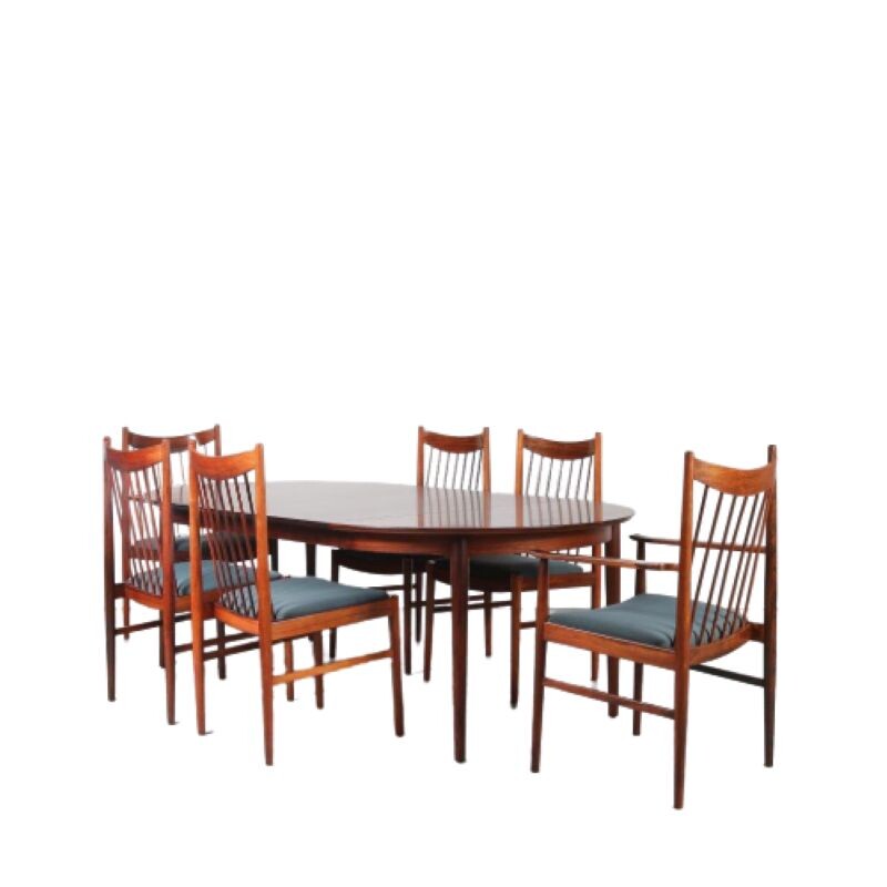 Vintage Dining set by Arne Vodder for Sibast Denmark 1960s