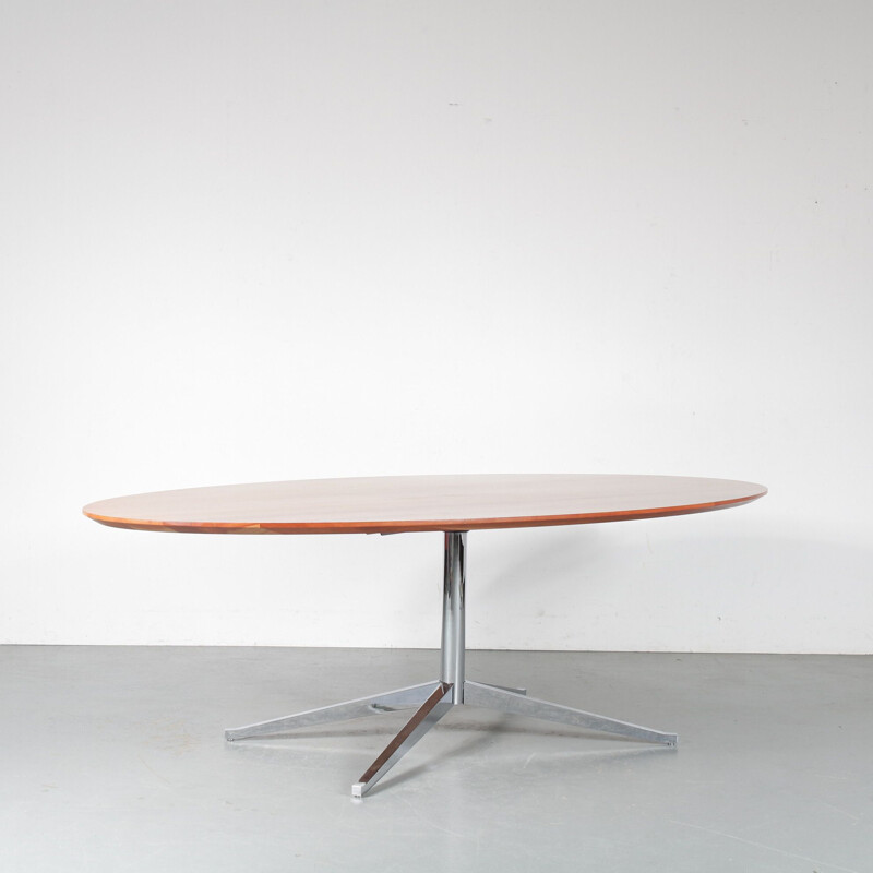 Vintage Oval Dining Table by Florence Knoll for Knoll International USA 1970