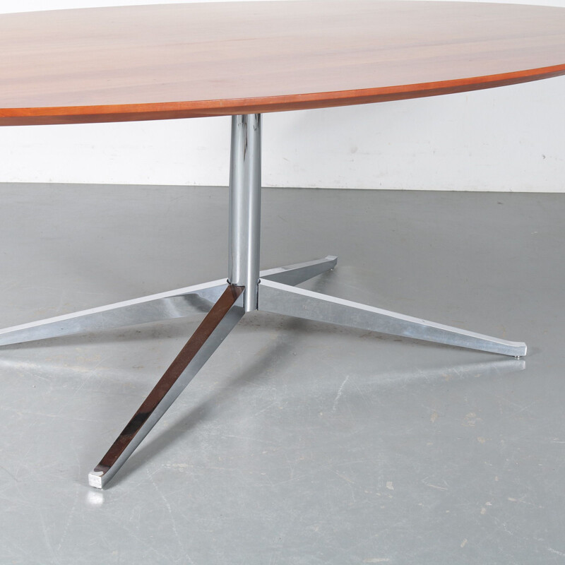 Vintage Oval Dining Table by Florence Knoll for Knoll International USA 1970