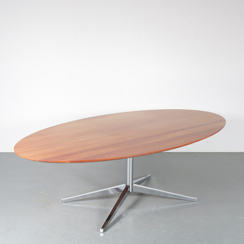 Vintage Oval Dining Table by Florence Knoll for Knoll International USA 1970