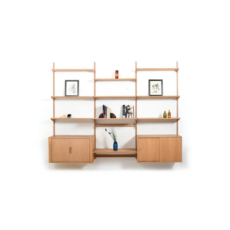 Vintage Wall System in Oak by Kai Kristiansen for Feldballe Mobelfabrik 1970s