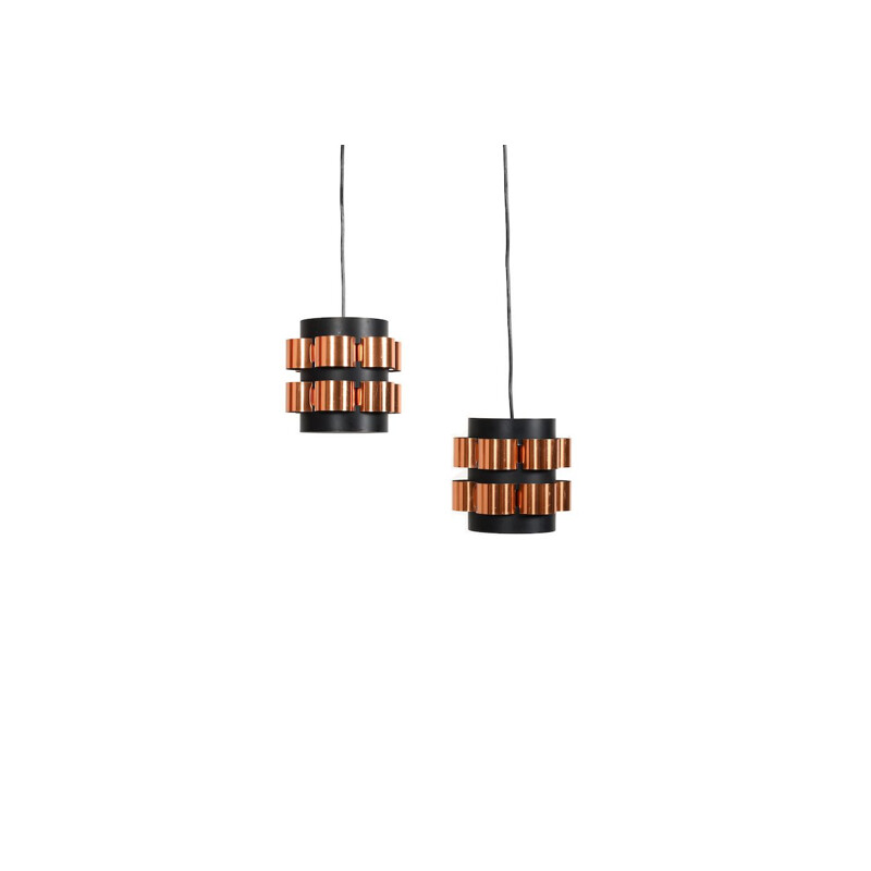 Pair of Mid Century Hanging Lamps by Werner Schou 1960s