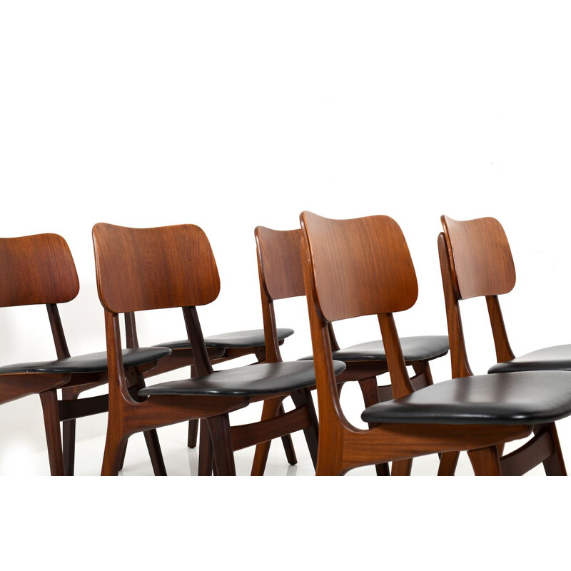 Set of 8 Mid Century Ib Kofod-Larsen Teak Dining Chairs 1950s