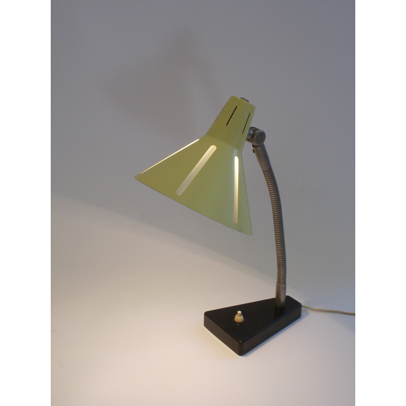 Lámpara de escritorio vintage Hala "Sunseries" en aluminio de H. Busquet, 1950