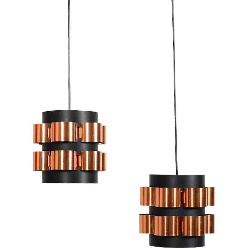 Pair of Mid Century Hanging Lamps by Werner Schou 1960s