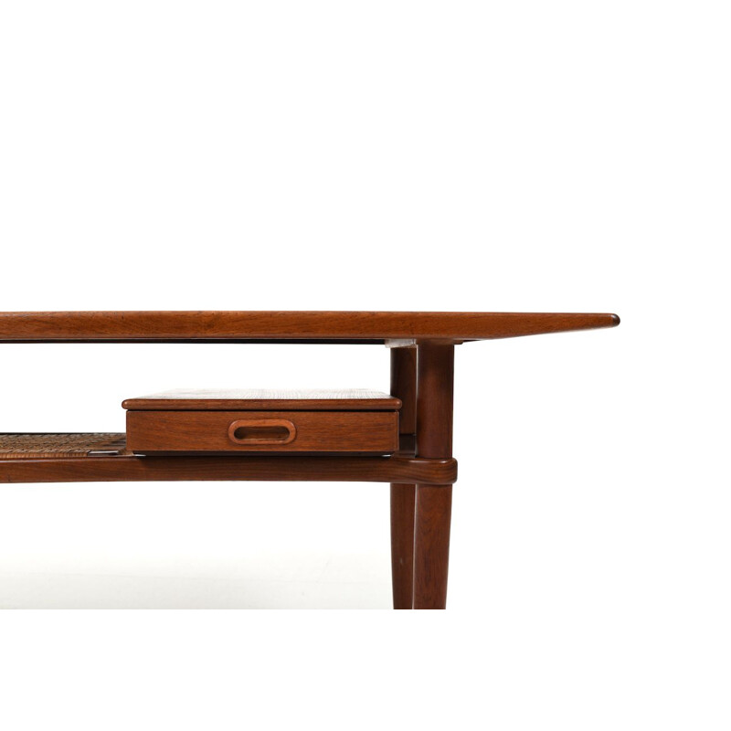 Vintage Beautiful Danish Rectangular Sofa Table in Teak 1955s