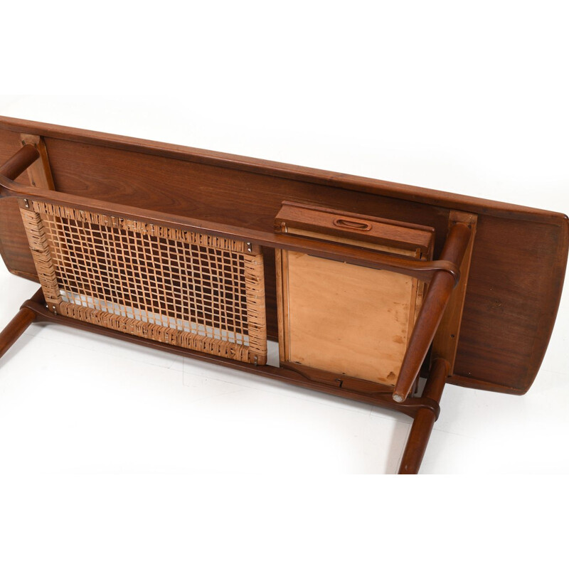 Vintage Beautiful Danish Rectangular Sofa Table in Teak 1955s