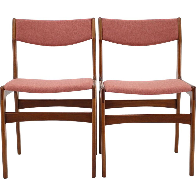 Paar vintage teakhouten stoelen, Denemarken 1960