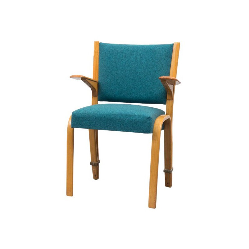 Armchair vintage turquoise STEINER - 1940s 