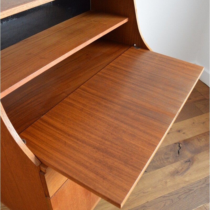 Vintage secretary teak Scandinavian 1960s