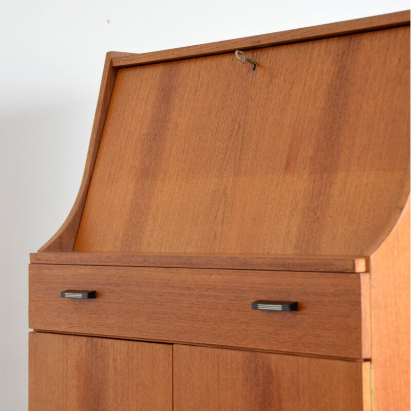 Vintage secretary teak Scandinavian 1960s