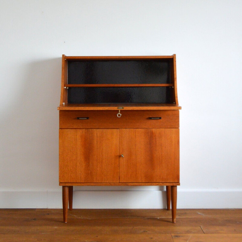 Vintage secretary teak Scandinavian 1960s