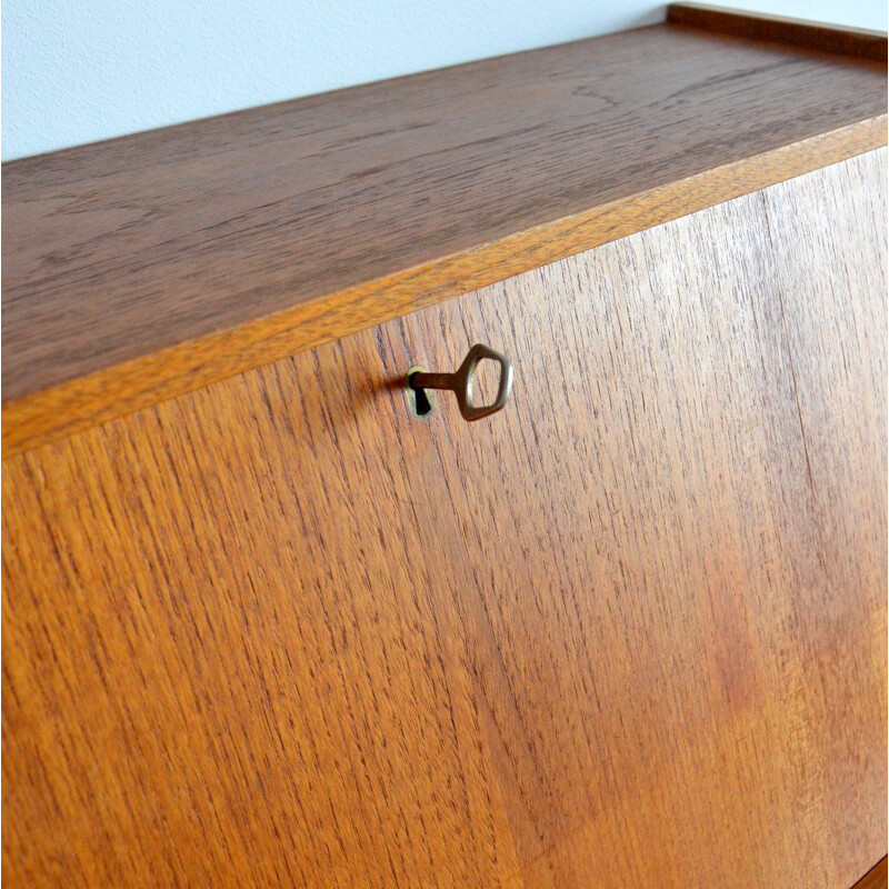 Vintage secretary teak Scandinavian 1960s