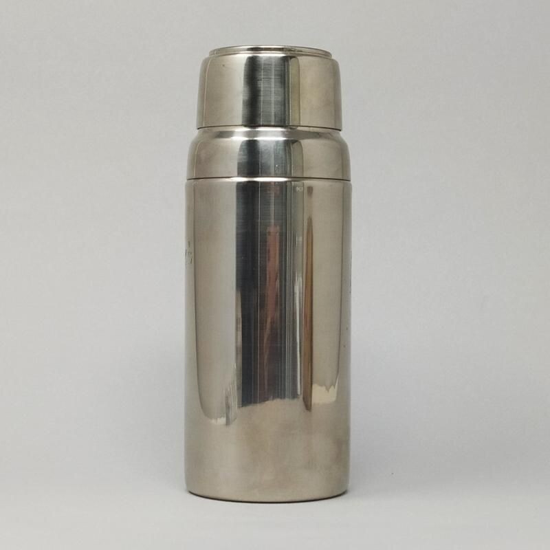 Vintage stainless steel cocktail shaker, Italy 1950