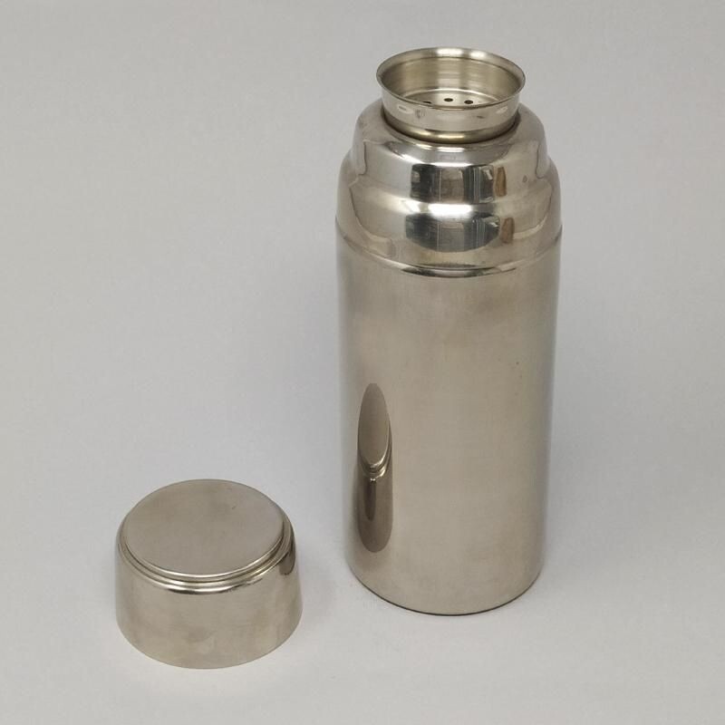 Vintage stainless steel cocktail shaker, Italy 1950