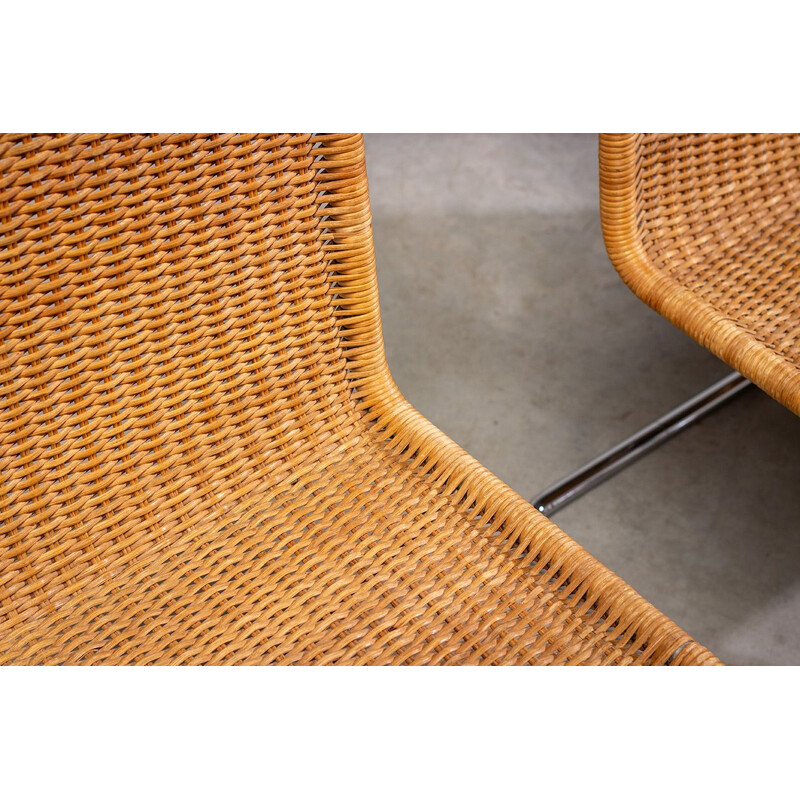 Set of 4 vintage cane chairs Thonet 1960s