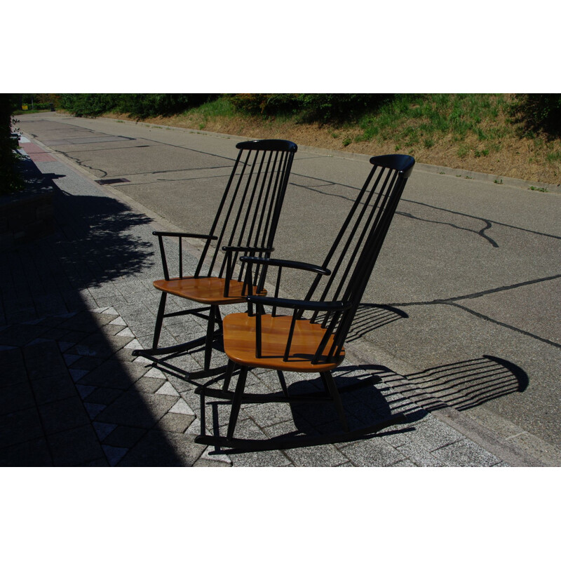 Paire de fauteuil vintage à bascule Imari Tapiovaara 1950