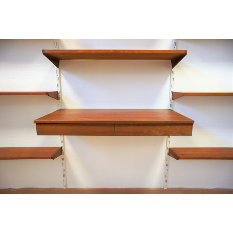 Vintage modular teak bookcase by Kai Kristiansen