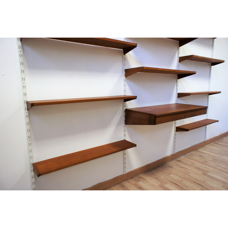 Vintage modular teak bookcase by Kai Kristiansen