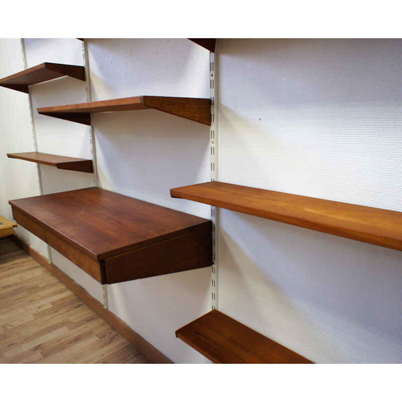 Vintage modular teak bookcase by Kai Kristiansen