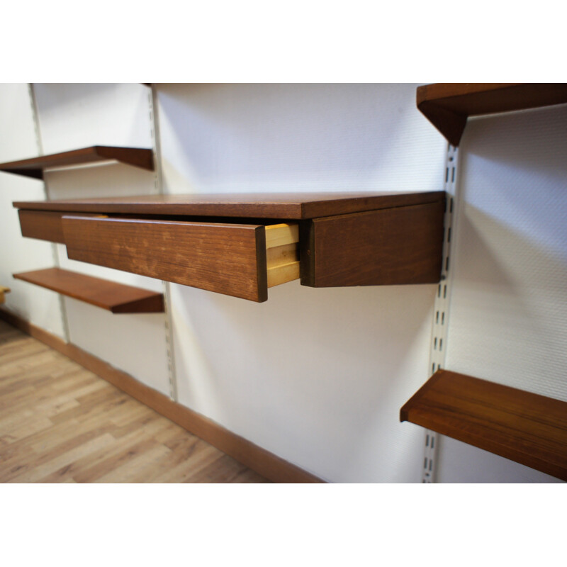 Vintage modular teak bookcase by Kai Kristiansen