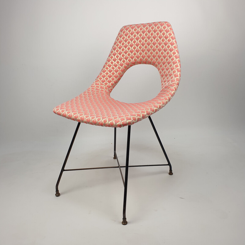 Vintage Augusto Bozzi Cosmos Dining Chair by Saporiti Italy 1954s