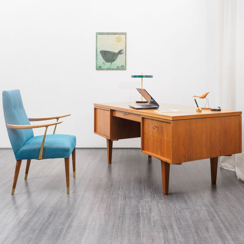 Vintage large executive desk 1950s