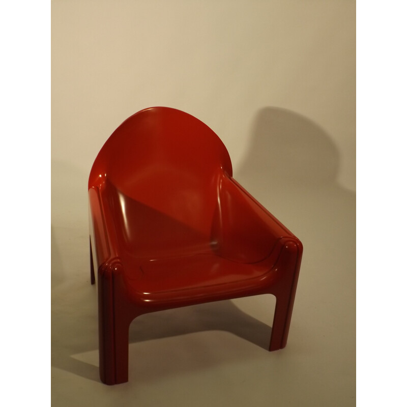 Red Kartell 4784 chair, Gae AULENTI - 1970s