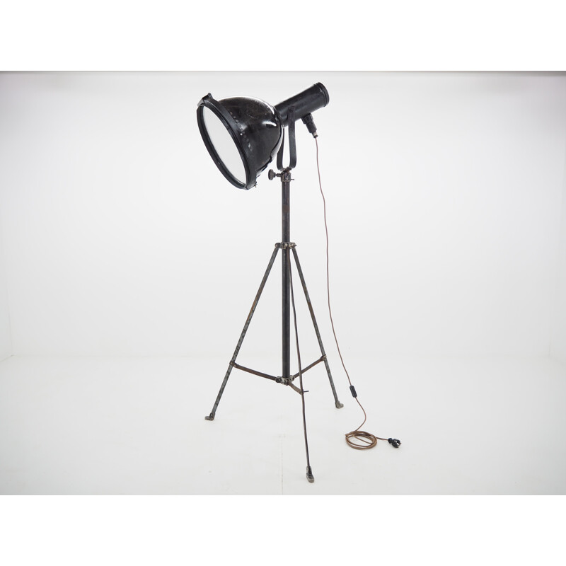 Vintage Industrial Tripod Floor Lamp