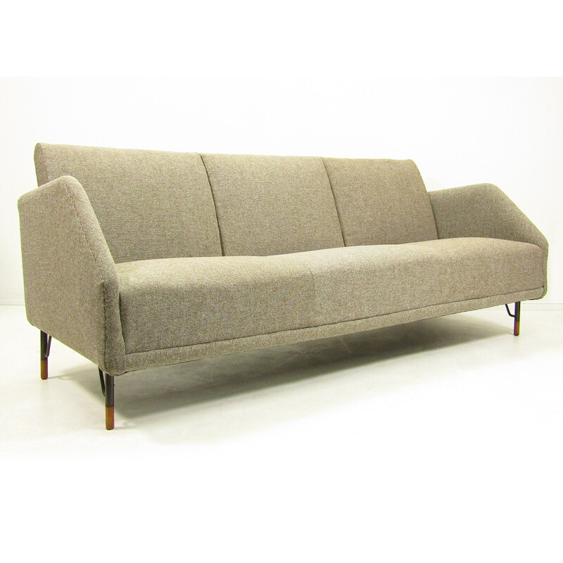 BO-77 Bovirke sofa in teak and beige fabric, Finn JUHL - 1953