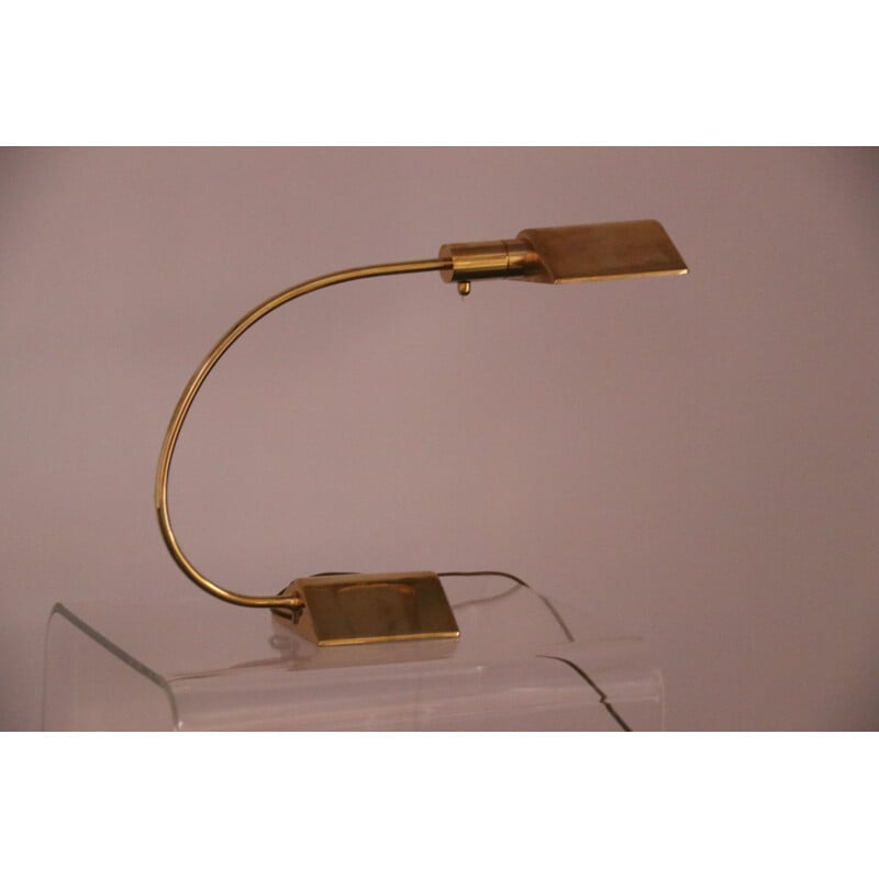 Vintage Desk or table lamp in brass by Boulanger  Belgium 1970s