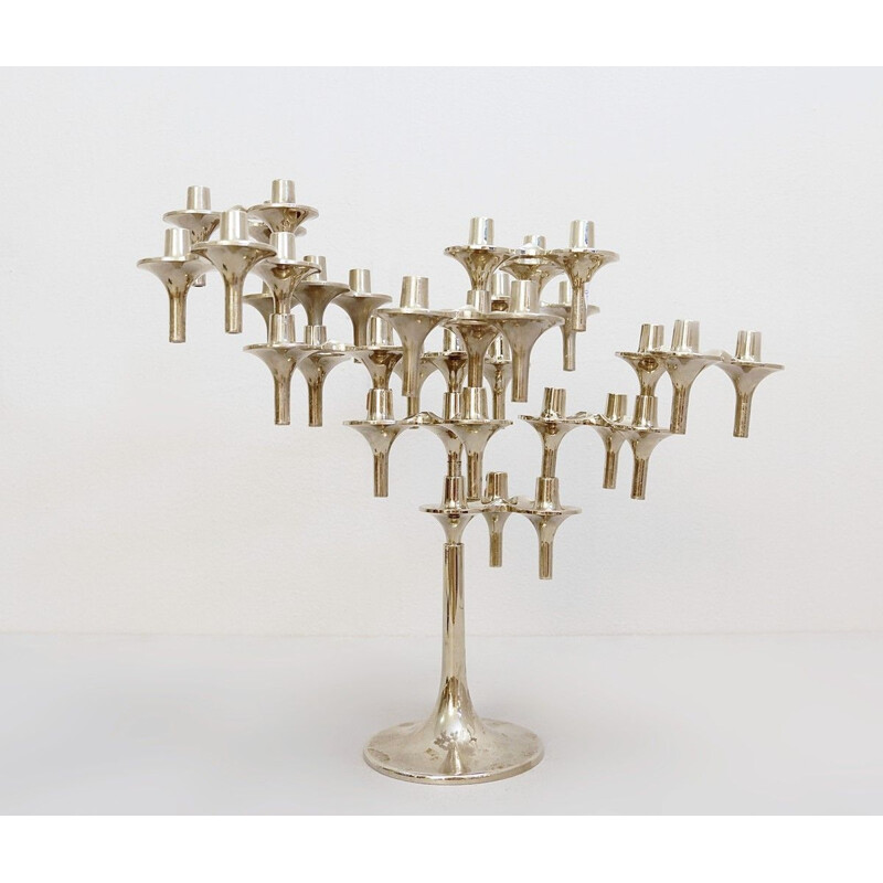 Lot of 12 Orion modular vintage candleholders by BMFFritz Nagel & Ceasar Stoffi 1960