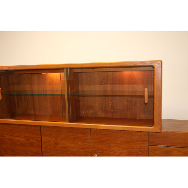 Vintage teak lighted display cabine johannes Andersen for Silkeborg Denmark