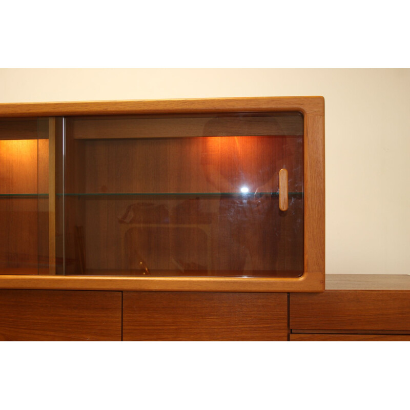 Vintage teak lighted display cabine johannes Andersen for Silkeborg Denmark