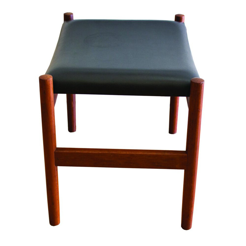 Tabouret vintage en teck par Hugo Frandsen pour Spottrup, Danemark 1960