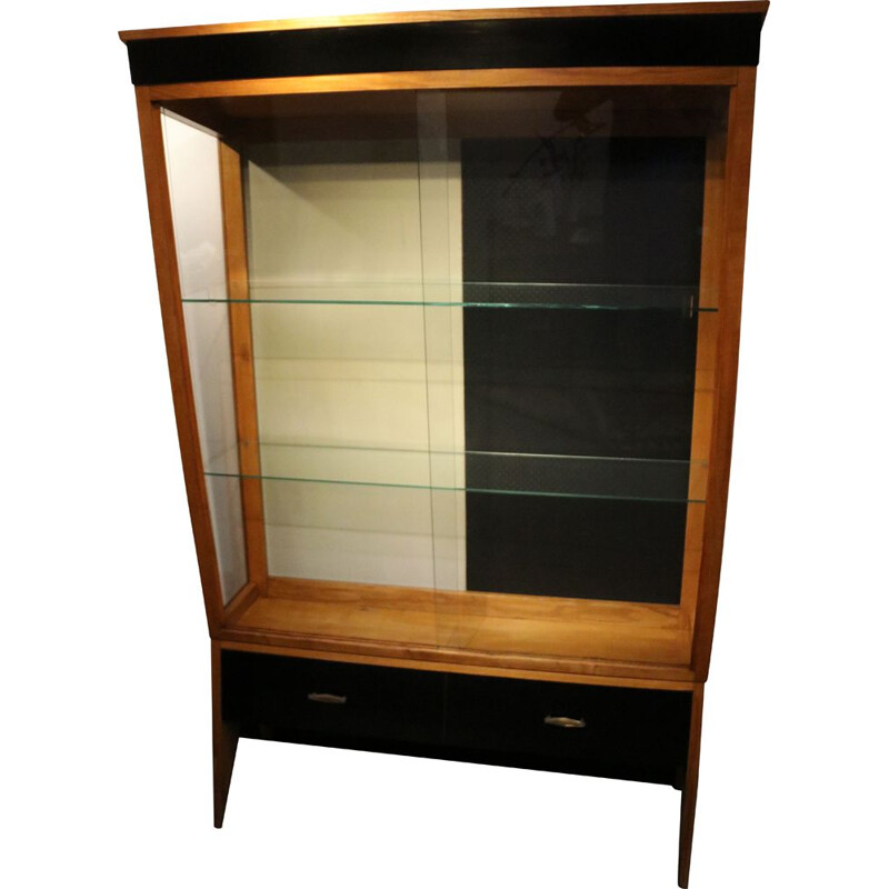 Vitrine vintage en forme de diamant - Belgique 1950