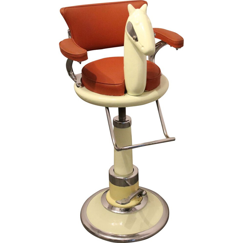 Chaise de barbier vintage pour enfants de la société Takara - Belmont UK 1950