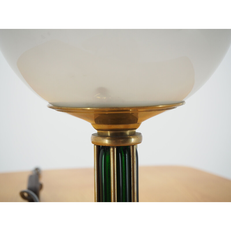 Vintage art deco table lamp in brass