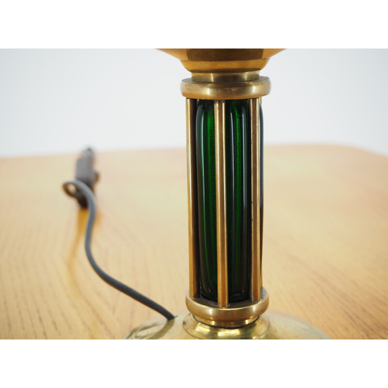 Vintage art deco table lamp in brass