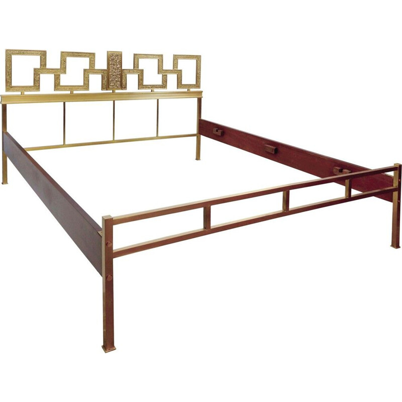 Vintage double bed brass in Italian 1960