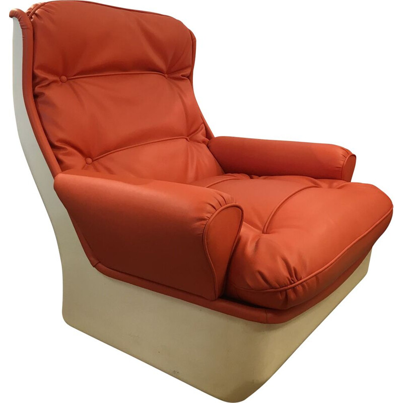 Vintage Orchid armchair by Michel Cadestin 1960