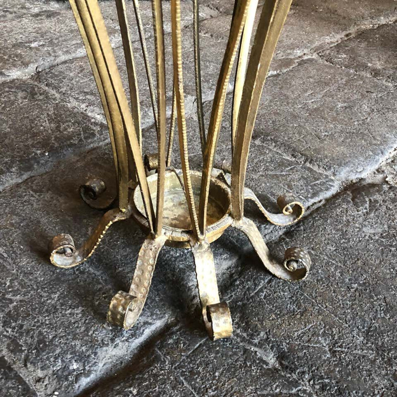 Vintage gilded iron umbrella stand by Pier Luigi Colli, Italy 1960