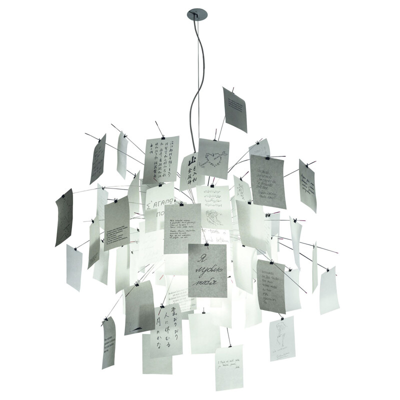 Vintage chandelier Zettel'z 5 by Ingo Maurer